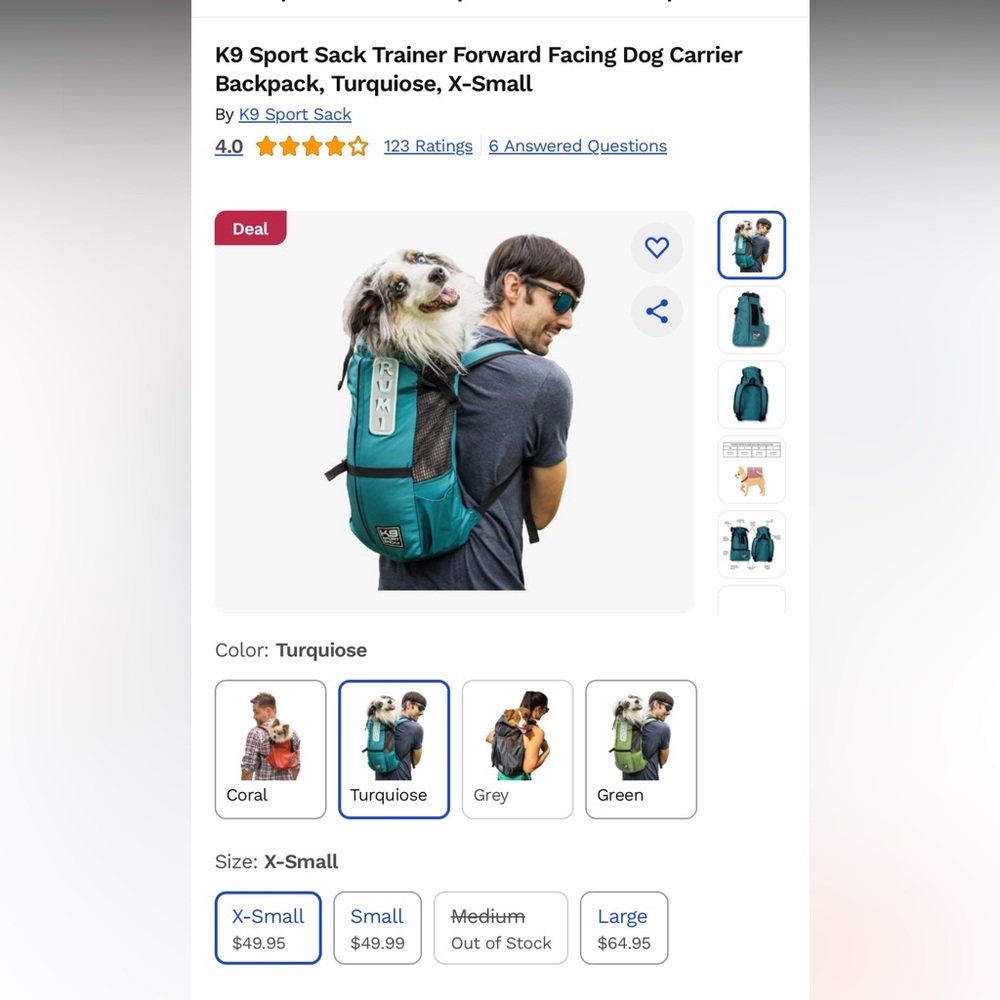 K9 Sport Sack Pet carrier backpack NWT